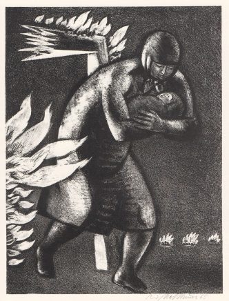 Wolfgang Mattheuer, Flüchtende, 1965, Lithographie, 43,7 x 32,9 cm
