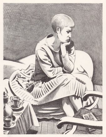 Wolfgang Mattheuer, Junge Frau (Inge) , 1962, Lithografie, 47,5 x 36,5 cm