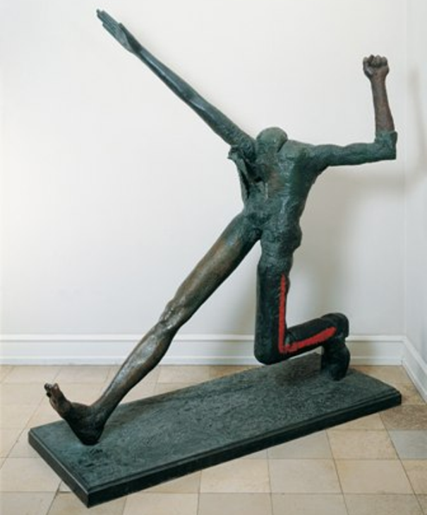 Jahrhundertschritt, 1984, Bronze, bemalt, H 250 cm, Auflage 6