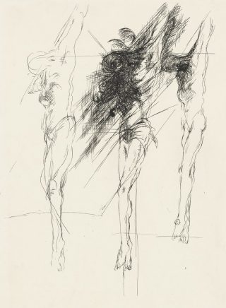 Arno Rink, Kreuzigung, 1984, Tusche_Papier, 51 x 36,6 cm