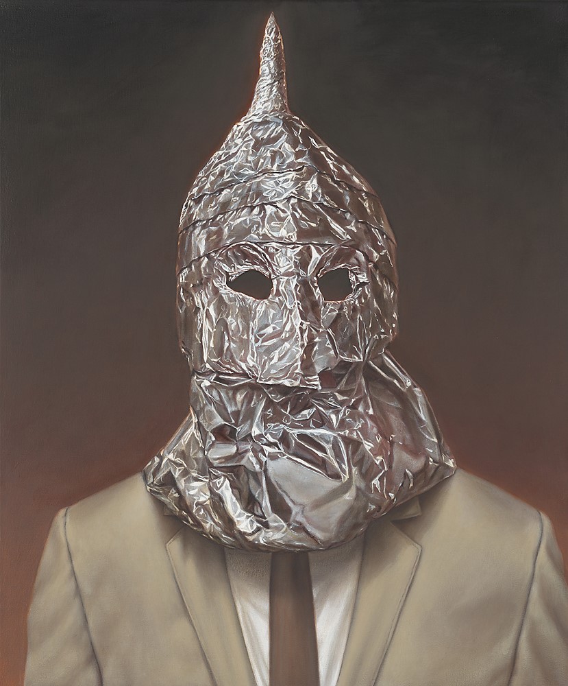 Leif Borges, Helm, 2019, Acryl und Öl auf Leinwand, 60 x 50 cm
