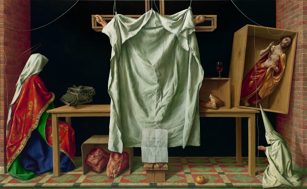 Michael Triegel, Deus absconditus, 2013, Mischtechnik auf Maltafel, 160 x 260 cm